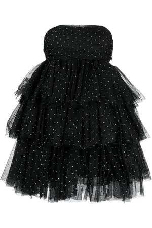 ROTATE Vestido corto con detalles de cristal