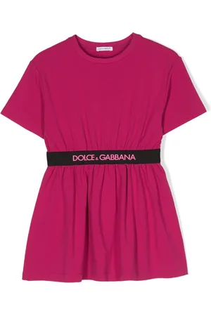 Dolce & Gabbana Vestido con logo en la cintura