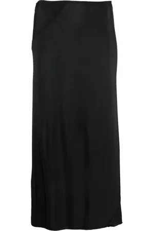 Jil Sander Falda midi con diseño recto y cintura media