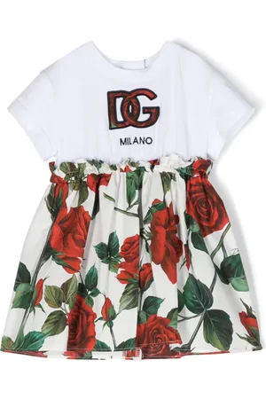 Dolce & Gabbana Vestido acampanado con rosas estampadas