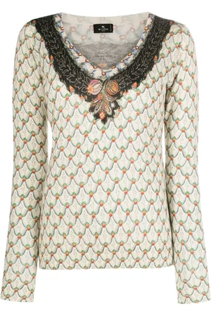 Etro Top de tejido con estampado floral