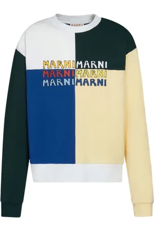 Marni Sudadera con diseño color block y logo estampado