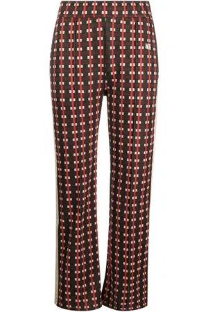 WALES BONNER Pantalones capri con cuadros estampados