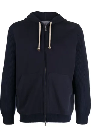 Brunello Cucinelli Hoodie con cordones y cierre