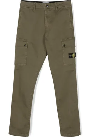 Stone Island Pantalones cargo con motivo de brújula