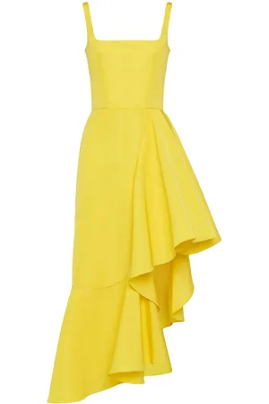 Alexander McQueen Vestido midi con diseño asimétrico y drapeado