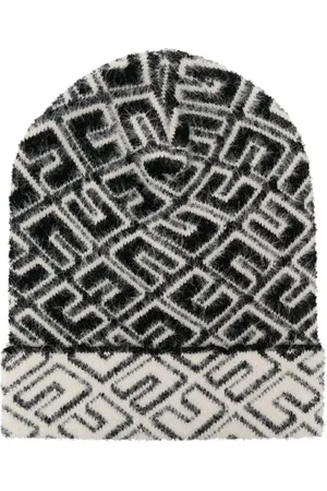 Elisabetta Franchi Gorro tejido con logo en intarsia