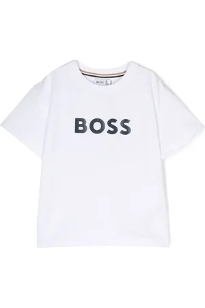 HUGO BOSS Playera con logo estampado y cuello redondo