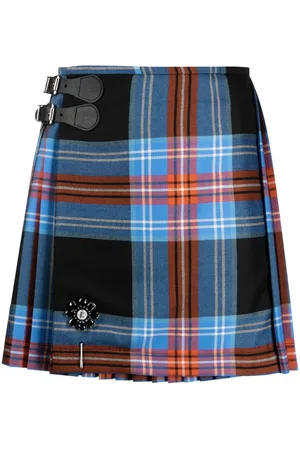 Charles Jeffrey Loverboy Kilt corta con estampado de cuadros tartán