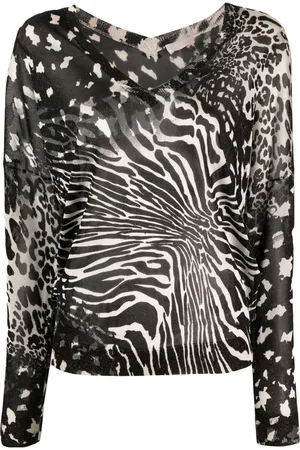 Liu Jo Suéter con cuello en V y animal print