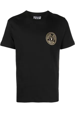 VERSACE Playera manga corta con logo estampado