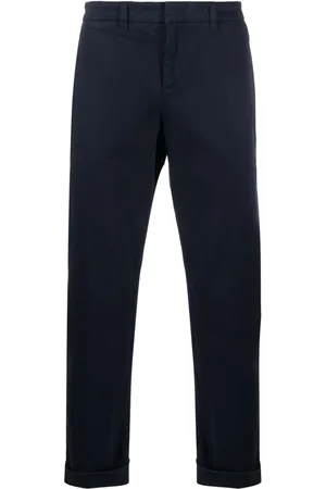 FAY Pantalones tapered Capri con tiro medio