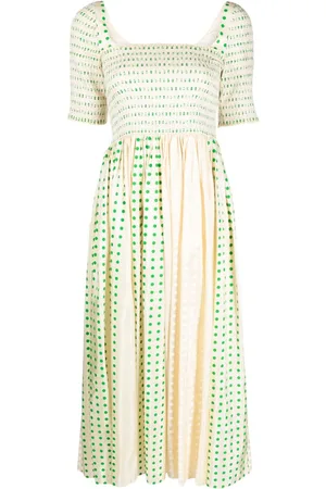 Tory Burch Vestido de seda con estampado de lunares