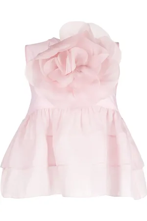 Cynthia Rowley Blusa con peplum y aplique floral