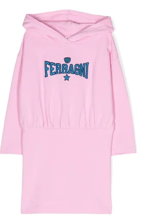 Chiara Ferragni Vestido con capucha y parche del logo