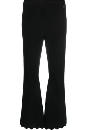 Twin-Set Pantalones acampanados con ribete festoneado