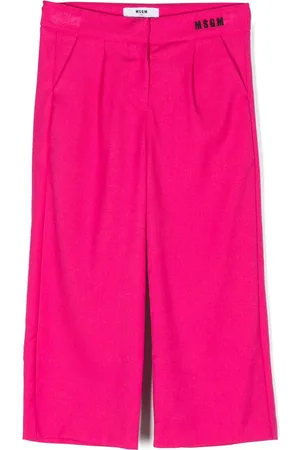 Msgm Vestido plisado con logo bordado
