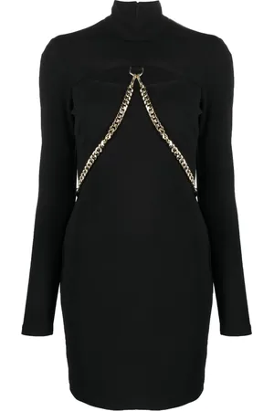 Roberto Cavalli Vestido corto con cuello alzado