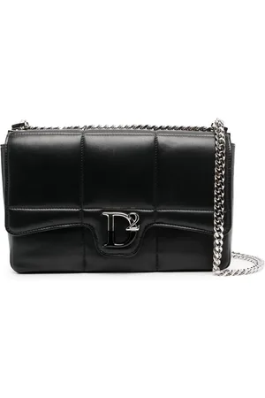 Dsquared2 Bolsa de hombro capitonada con placa del logo