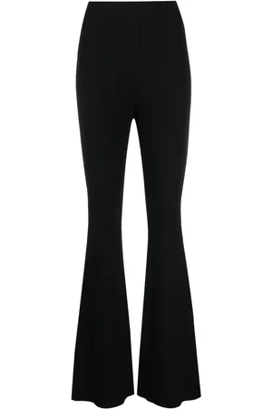 Stella McCartney Pantalones tejidos de canalé acampanados