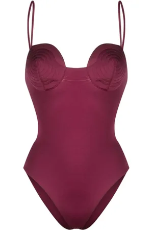 Noire Swimwear Traje de baño con detalles de costura