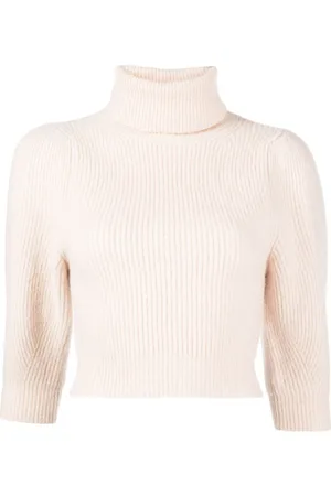 Céline Suéter de cachemira corto con cuello vuelto