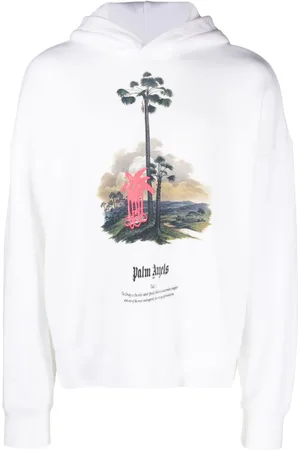 Palm Angels Hoodie con palmeras estampadas