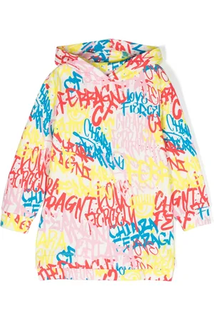 Chiara Ferragni Vestido con capucha y logo estampado