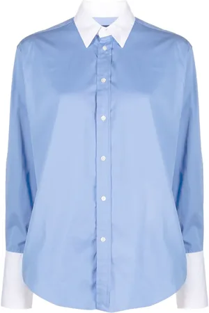 Ralph Lauren Camisa manga larga con ribete en contraste