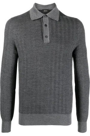 BRIONI Playera tipo polo manga larga