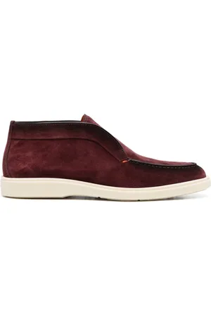 santoni Mocasines de gamuza con puntera de almendra