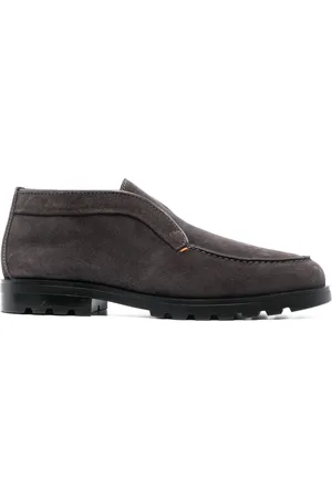 santoni Mocasines de gamuza con puntera de almendra