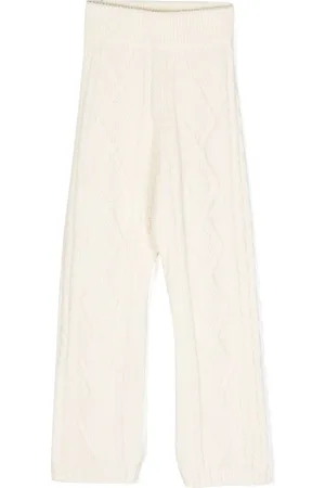Msgm Pantalones en tejido de ochos con parche del logo