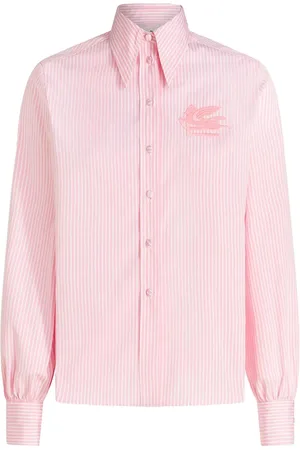 Etro Camisa con logo bordado y motivo de rayas
