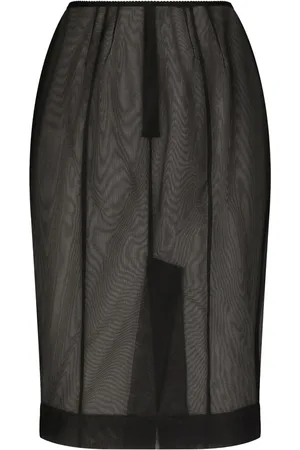 Dolce & Gabbana Falda lápiz con diseño transparente