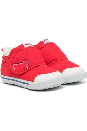 Miki House Zapatillas con parche del logo y tira autoadherente