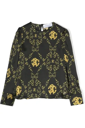Roberto Cavalli Blusa con logo estampado
