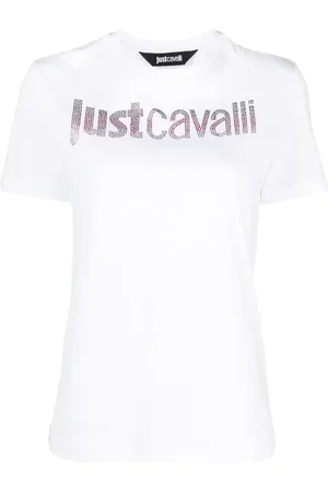 Roberto Cavalli Playera con detalles de strass