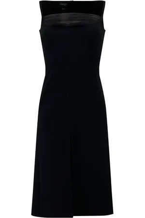 Giambattista Valli Vestido midi con detalle de tul