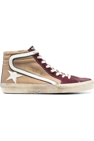 Golden Goose Tenis altos con parche del logo