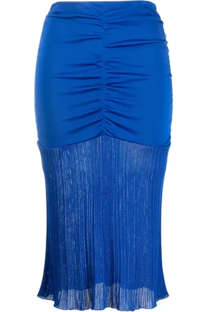 Tom Ford Falda midi con diseño fruncido y cintura alta