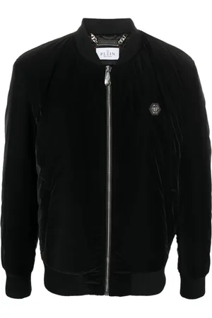 Philipp Plein Chamarra bomber con parche del logo y cierre