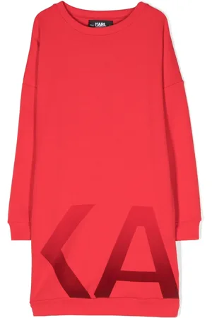 Karl Lagerfeld Vestido estilo playera con logo estampado