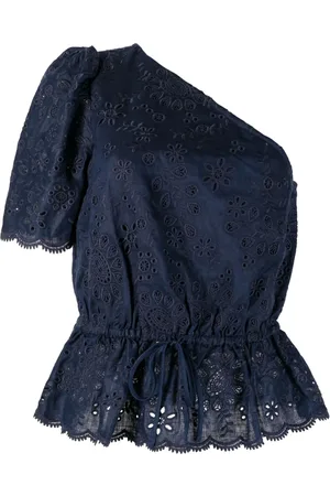 Ralph Lauren Top con ojales bordado