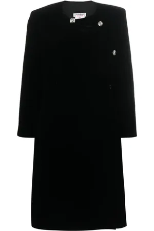 Saint Laurent Vestido de terciopelo manga larga 1990