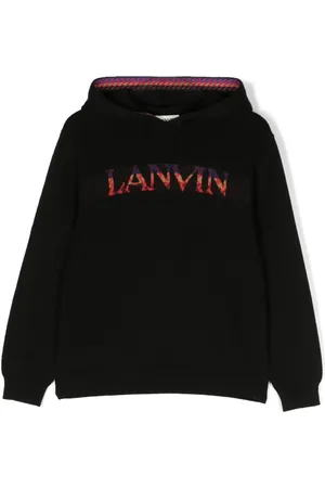 Lanvin Hoodie Curb con logo bordado