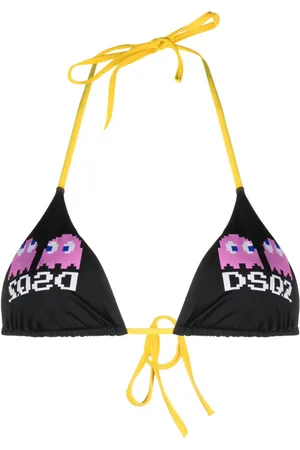 Dsquared2 Top de bikini estilo triángulo de Polo Ralph Lauren x Pac-Man