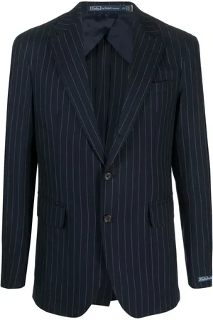 Ralph Lauren Blazer con botones y rayas diplomáticas estampadas