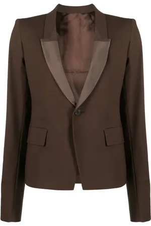 Rick Owens Blazer con botones y solapas de esmoquin