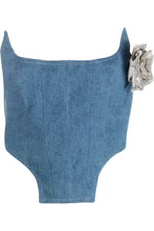 GIUSEPPE DI MORABITO Corset con apliques florales